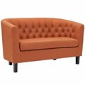 Modway Furniture 29.5 H x 49 W x 28.5 L in. Prospect Upholstered Fabric Loveseat, Orange EEI-2614-ORA